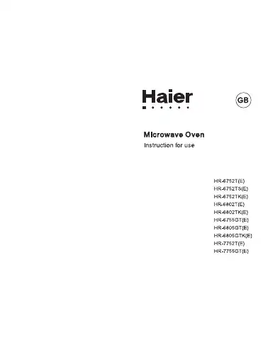 Haier HR-6752TE Instructions For Use Manual first page preview