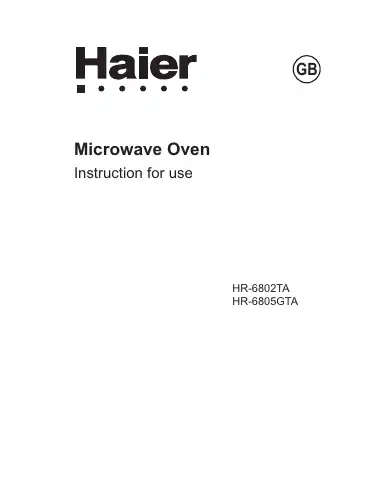 Haier HR-6802TA Instructions For Use Manual first page preview