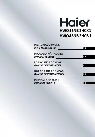 Haier HWO45NB2H0X1 User Instructions first page preview