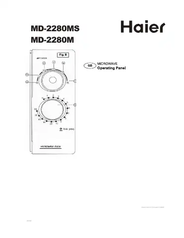 Haier MD-2280 Instructions For Use Manual first page preview