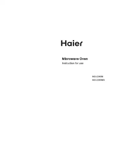 Haier MO-2280M Instructions For Use Manual first page preview