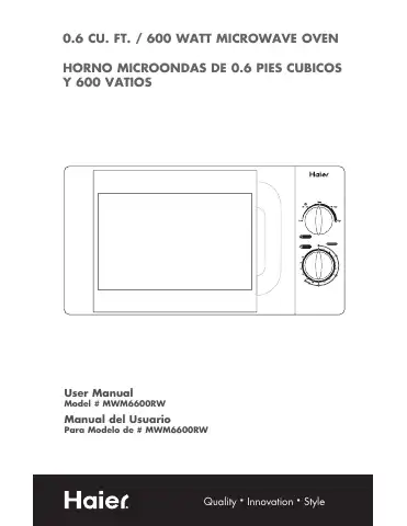 Haier MWM6600 User Manual first page preview