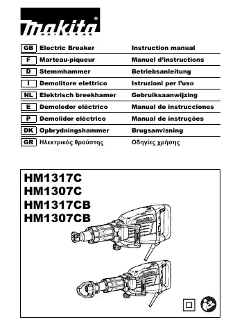 Makita HM1317C Instruction Manual first page preview