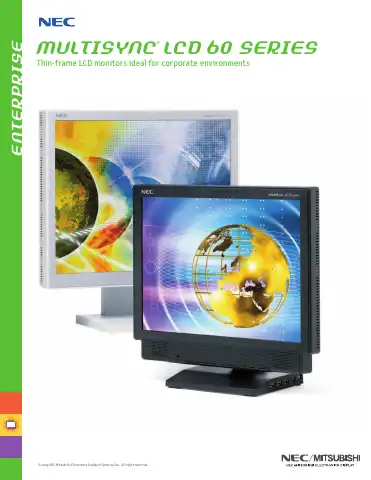 NEC MultiSync LCD1560V+ LCD1560V+ LCD1560V+ Brochure & Specs first page preview