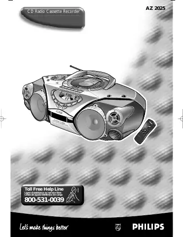 Philips AZ202517 User Manual first page preview