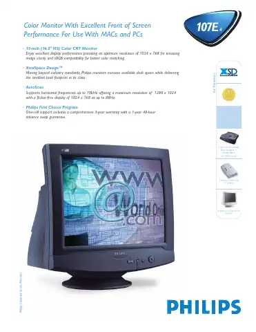 Philips 107E4 Specifications first page preview