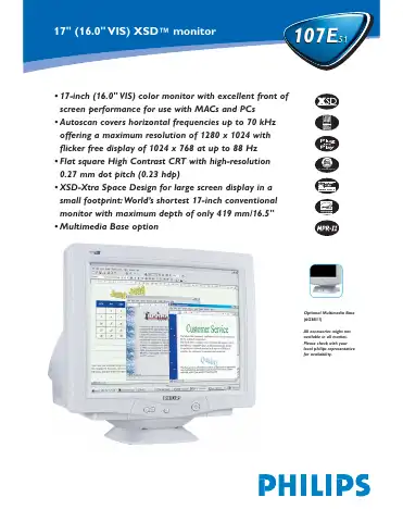 Philips 107E51 Specifications first page preview