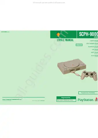Sony Playstation SCPH-9000 Series Service Manual first page preview