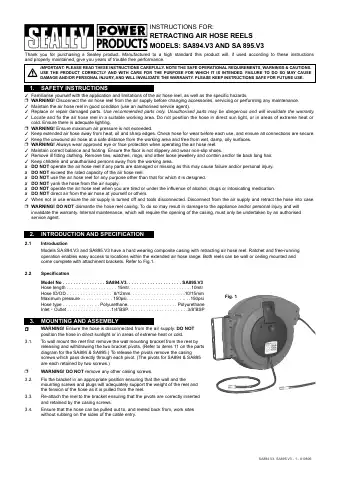 Sealey SA894.V3 Instructions Manual first page preview