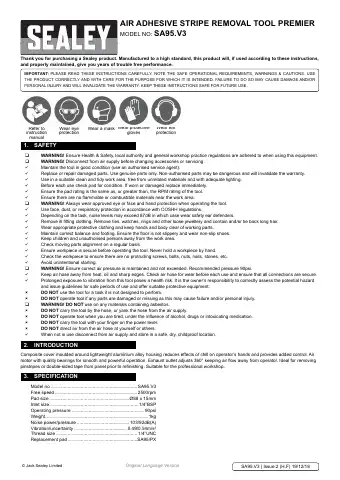 Sealey SA95.V3 Instructions Manual first page preview