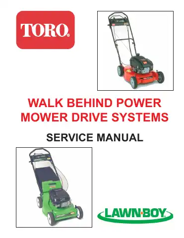 Toro 20330 - Low Wheel Walk Power Mower Service Manual first page preview