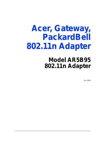 Acer Atheros AR5B95 Manual first page preview