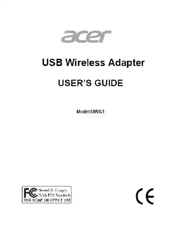 Acer UWA3 User Manual first page preview