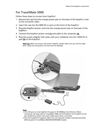 Acer EasyPort III Connection Manual first page preview
