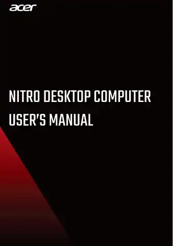 Acer Nitro N50-620 User Manual first page preview