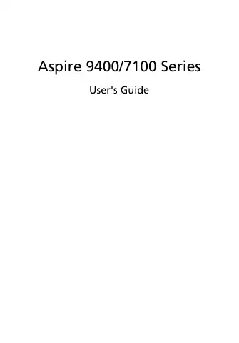 Acer ASPIRE Aspire 7100 User Manual first page preview