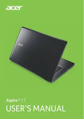Acer Aspire F 17 User Manual first page preview