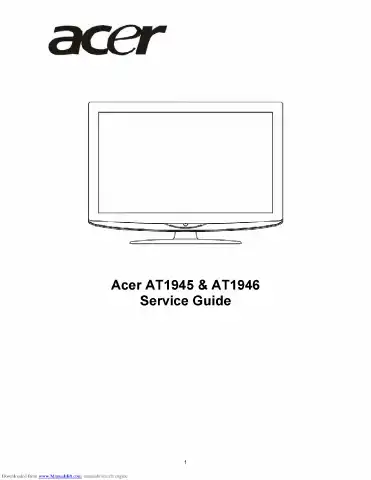 Acer AT1945 Service Manual first page preview