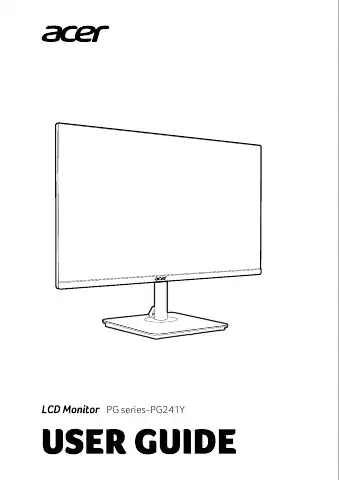 Acer PG Series User Manual first page preview