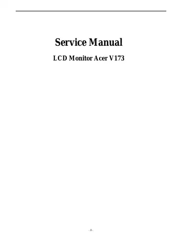 Acer V173 Service Manual first page preview