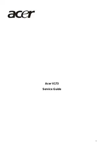 Acer V173 Service Manual first page preview