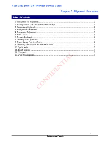 Acer V551 Service Manual first page preview