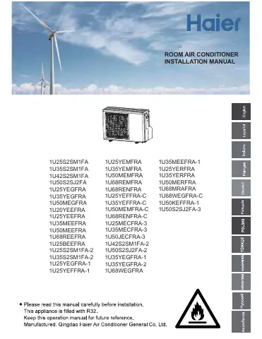 Haier 1U25S2SM1FA Instruction Manual first page preview
