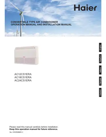 Haier AC12CS1ERA Operation Manual first page preview