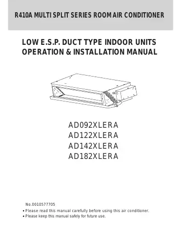 Haier AD092XLERA Operation And Installation Manual first page preview