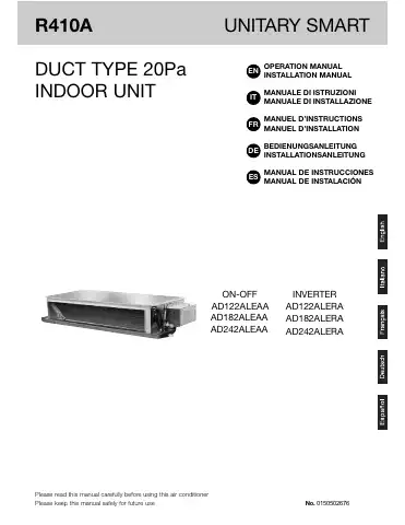 Haier AD242ALEAA Operation Manual And Installation Manual first page preview
