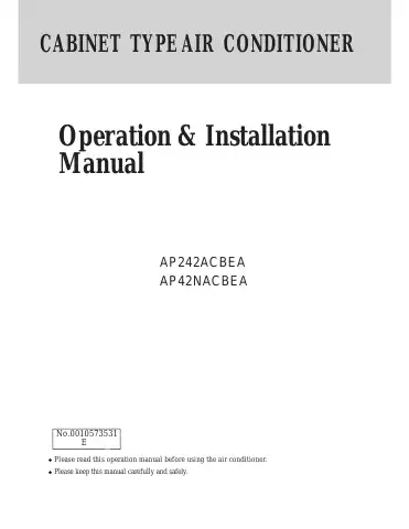 Haier AP242ACBEA Operation And Installation Manual first page preview
