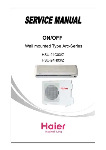 Haier Arc Series Service Manual first page preview