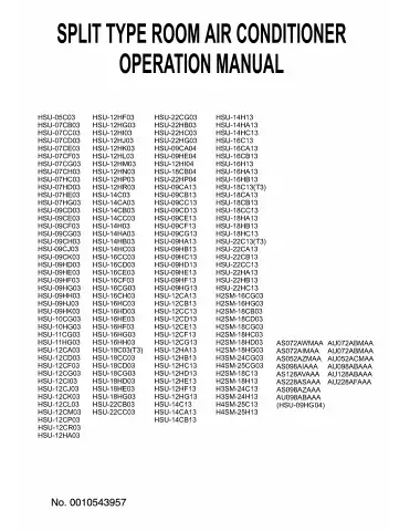 Haier HSU-12HI04 User Manual first page preview