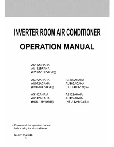 Haier AS142AHAIA Operation Manual first page preview