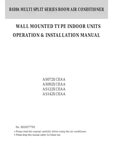 Haier AS072XCEAA Operation & Installation Manual first page preview