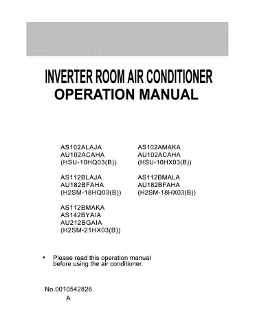 Haier HSU-10HX03 Operation Manual first page preview