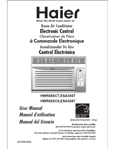 Haier ESA3067 User Manual first page preview