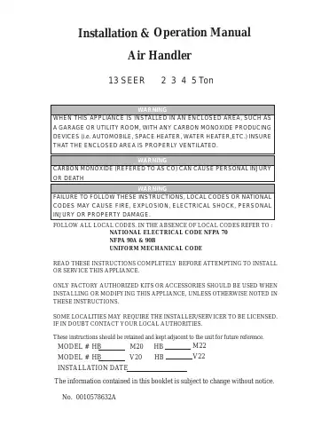 Haier HB6000VD1M22-EP Installation & Operation Manual first page preview