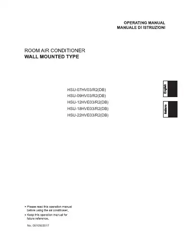Haier HSU-18HVE03 Operating Manual first page preview