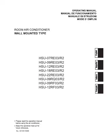 Haier HSU-09RQ03 Operatiing Manual first page preview