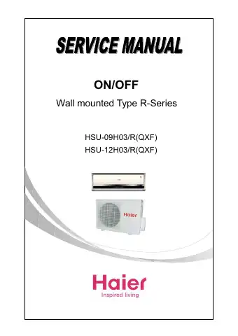 Haier R Series Service Manual first page preview