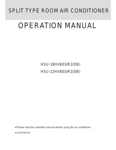 Haier HSU-18HVB03 Operation Manual first page preview