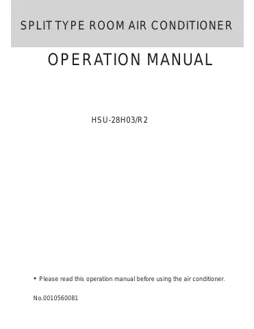 Haier HSU-28H03/R2 Operation Manual first page preview