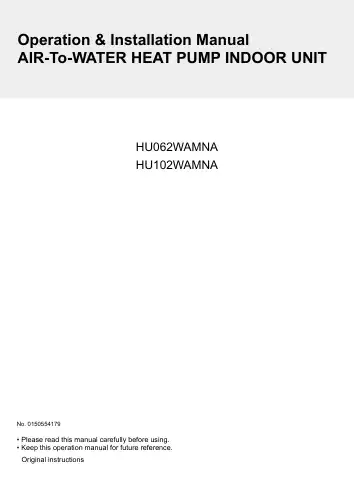 Haier HU062WAMNA Operation & Installation Manual first page preview