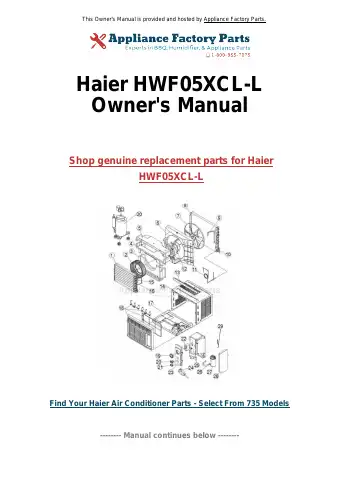 Haier HWF05XCL-L User & Care Manual first page preview