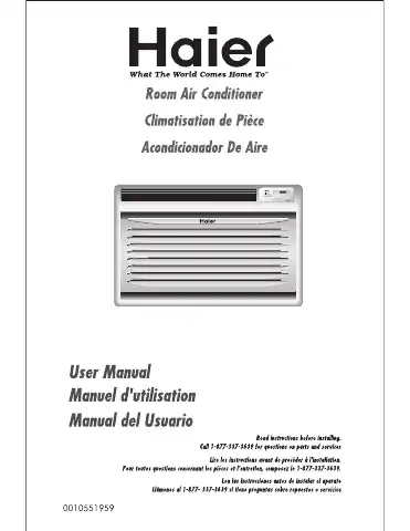 Haier HWR05XC1 User Manual first page preview