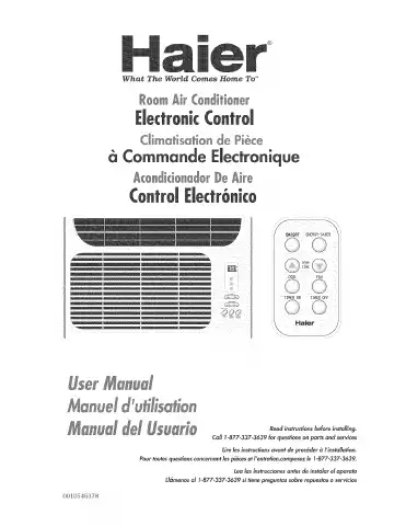 Haier HWR05XC3 User Manual first page preview