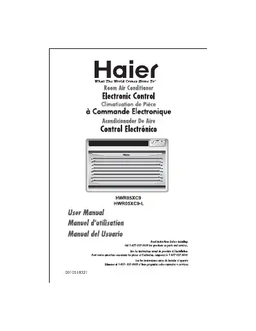 Haier HWR05XC9 User Manual first page preview