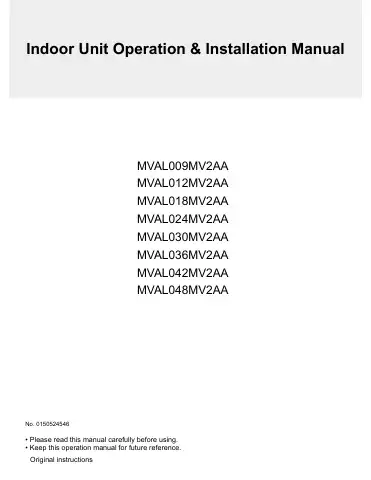Haier MVAL009MV2AA Operation & Installation Manual first page preview