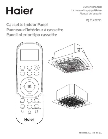Haier WJ01X24721 Owner's Manual first page preview